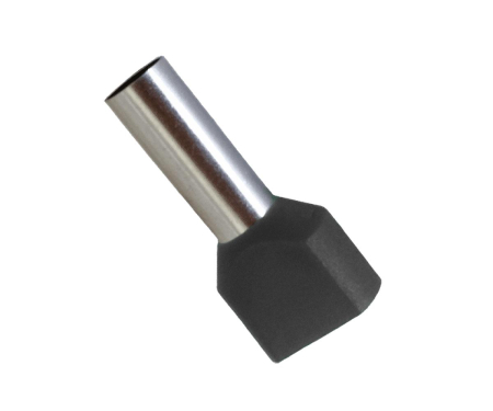Pini terminali - Pini terminali dubli 100 Buc 2x1.5mm negri Adeleq 01-439/2