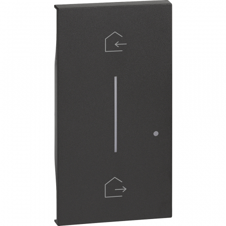 Bticino Living Now - Placa controler conectat simbol IN/OUT 2M Living Now Bticino negru KG40M2