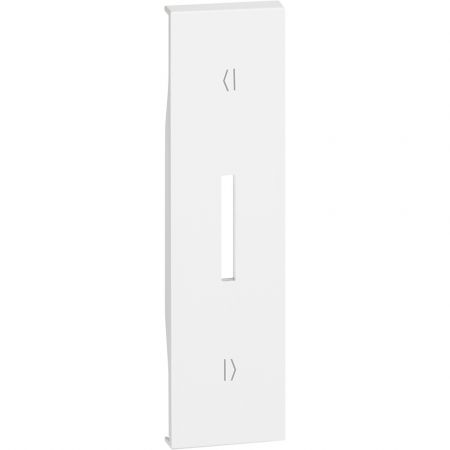 Placa intrerupator inversor semne verticale 1M Living Now Bticino alb KW06V