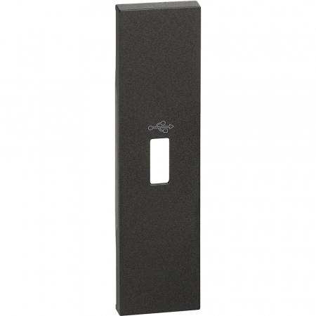 Bticino Living Now - Placa priza conector USB 1M Living Now Bticino negru KG10P