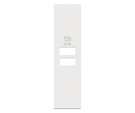 Placa priza USB pentru K4192AC, K4192CC 1M Living Now Bticino alb KW13PD [1]