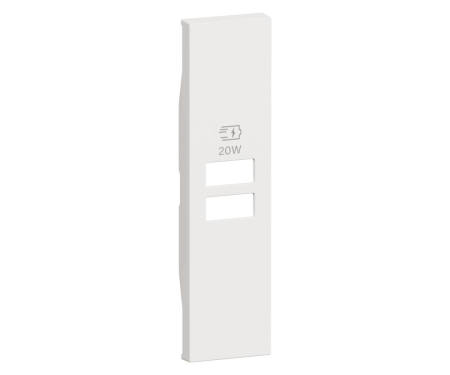 Prize si intrerupatoare - Placa priza USB pentru K4192AC, K4192CC 1M Living Now Bticino alb KW13PD