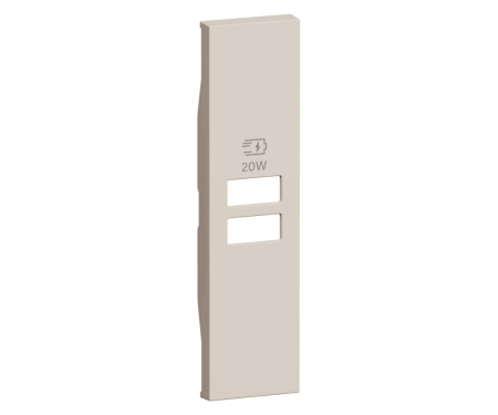 Prize si intrerupatoare - Placa priza USB pentru K4192AC, K4192CC 1M Living Now Bticino nisip KM13PD