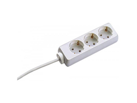 Prelungitoare si derulatoare - Prelungitor 3 prize fara intrerupator cablu 3m alb Bachmann 3842715