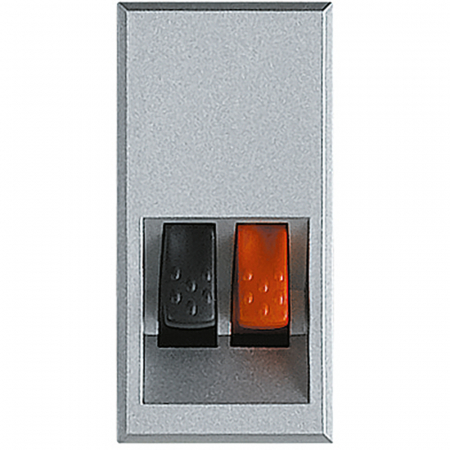 Prize Axolute - Priza audio boxe cu clips Axolute Bticino 1M aluminiu HC4294