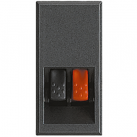 Prize Axolute - Priza audio boxe cu clips Axolute Bticino 1M antracit HS4294