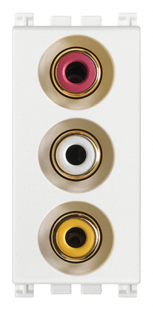 Prize Arke - Priza audio RCA  1M Vimar Arke alb 19335.B