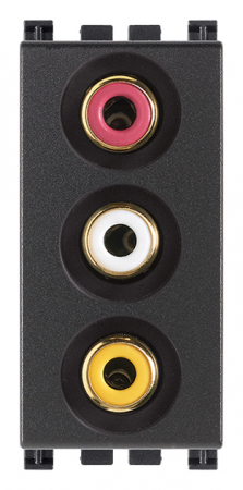 Prize si intrerupatoare - Priza audio RCA  1M Vimar Arke gri antracit 19335