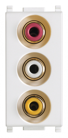 Prize Plana - Priza audio RCA  1M Vimar Plana alb 14335