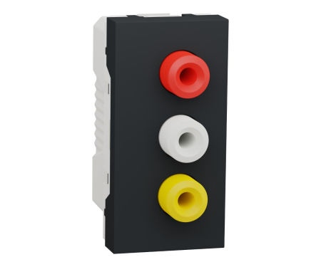 Schneider Noua Unica - Priza audio-video RCA 1M Schneider Noua Unica antracit NU343154