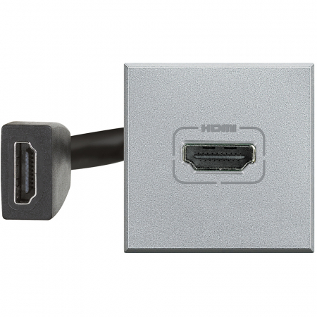 Prize Axolute - Priza conector HDMI Axolute Bticino 2M aluminiu HC4284