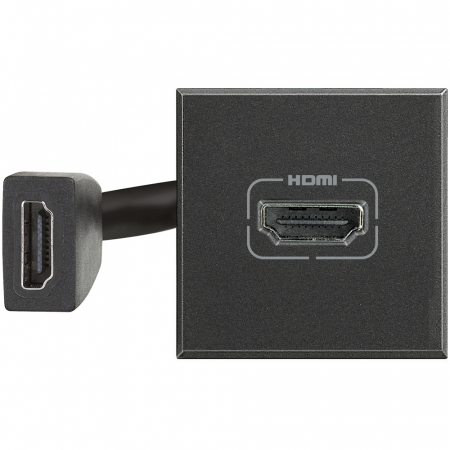 Bticino Axolute - Priza conector HDMI Axolute Bticino 2M antracit HS4284