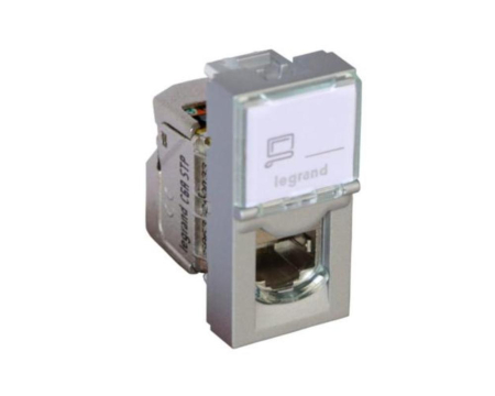 Legrand Mosaic - Priza Date RJ45 CAT6A STP 1M Legrand Mosaic aluminiu 079473