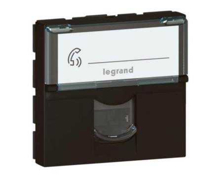 Prize si intrerupatoare - Priza Date RJ45 CAT6A STP 2M Legrand Mosaic negru mat 079176L
