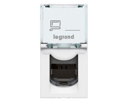 Priza Date RJ45 CAT6A STP ecranata 1M Legrand Mosaic alb 076573 [1]