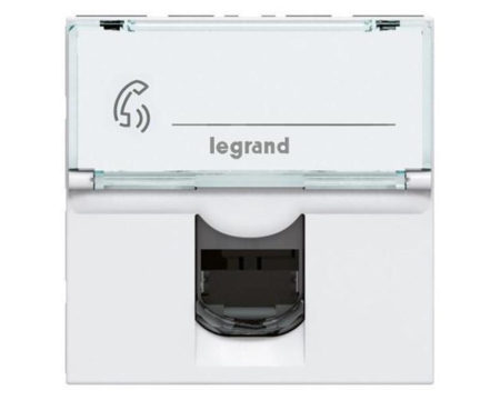 Priza Date RJ45 CAT6A STP ecranata 2M Legrand Mosaic alb 076576 [1]