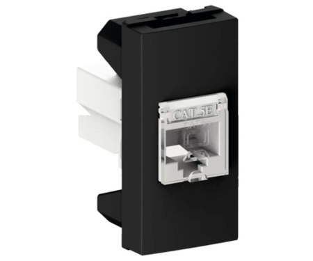 Himel Flexo - Priza Date UTP CAT5E 1M Flexo Himel negru mat HWDFDSB