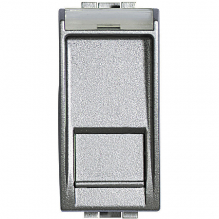 Bticino Living Light - Priza date UTP CAT6 Living Light Bticino RJ45 1M aluminiu NT4279C6