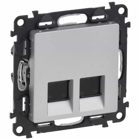 Legrand Valena Life - Priza dubla RJ45 UTP CAT5E Legrand Valena Life aluminiu 753341