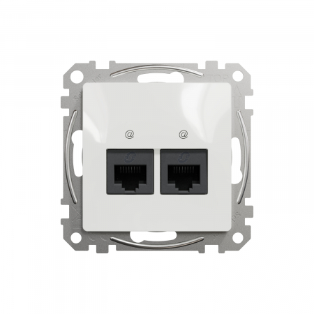 Priza dubla RJ45 UTP CAT5E  Schneider Sedna alb SDD111452 [1]