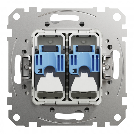 Priza dubla RJ45 UTP CAT6  Schneider Sedna aluminiu SDD113462 [2]