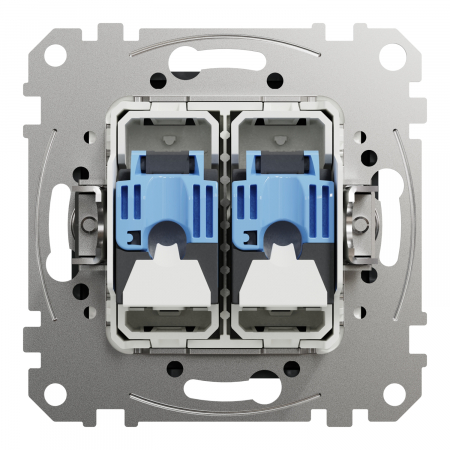 Priza dubla RJ45 UTP CAT6  Schneider Sedna antracit SDD114462 [2]