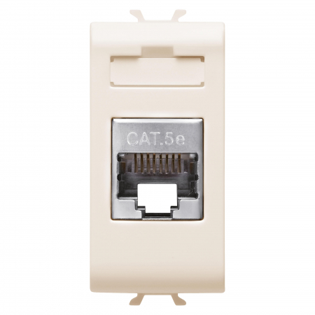 Prize si intrerupatoare - Priza FTP CAT 5E 1M Gewiss Chorus Ivory GW11422