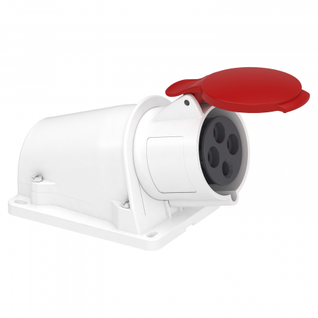 Prize si fise industriale - Priza industriala PT fixa 3P+E 32A Schneider 400V PKF32W434