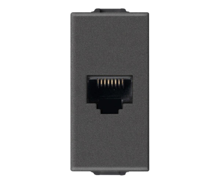 Prize Neve - Priza internet UTP RJ45 CAT6E 1M Vimar Neve carbon matt 09339.6.CM