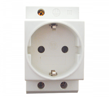 Prize sina DIN - Priza pe sina DIN 2P+E 16A 250V Elmark 37004