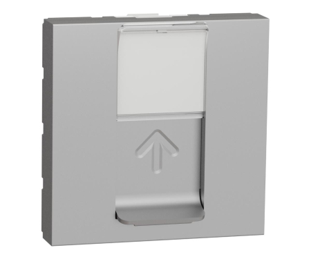 Prize Unica - Priza RJ45 CAT6 STP 2M Schneider Noua Unica aluminiu NU341730