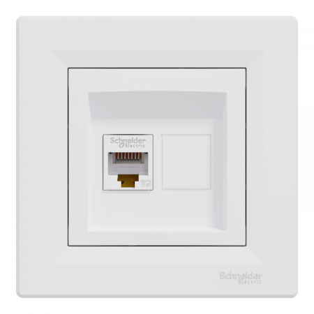 Priza RJ45 simpla UTP CAT5E Schneider Asfora alb EPH4300121 [1]