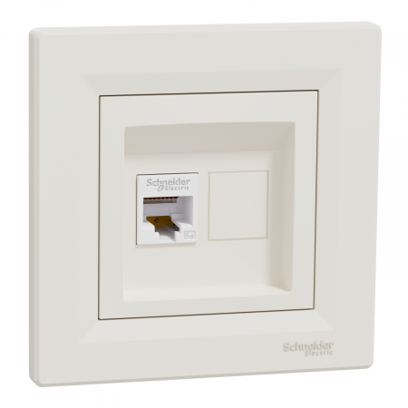 Prize Asfora - Priza RJ45 simpla UTP CAT5E Schneider Asfora crem EPH4300123
