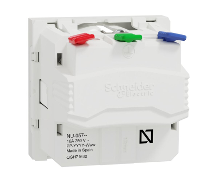 Priza schuko 2M borne aut Schneider Noua Unica alb NU305718 [1]