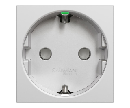 Priza schuko 2M borne aut Schneider Noua Unica aluminiu NU305730 [1]