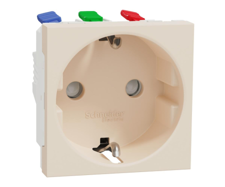 Prize Unica - Priza schuko 2M borne aut Schneider Noua Unica bej NU305744