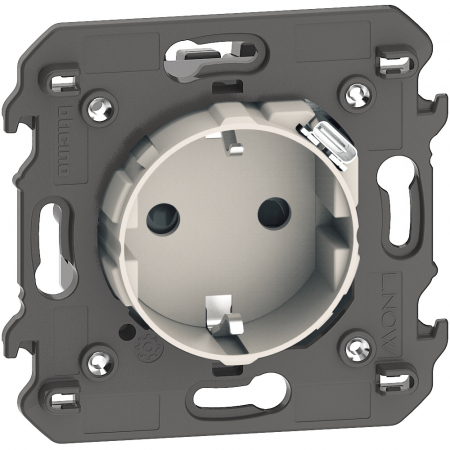 Bticino Living Now - Priza schuko 2M cu USB Tip C si suport Living Now Bticino nisip KM4141USB