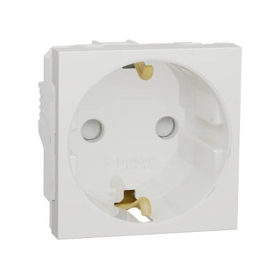 Prize Unica - Priza schuko 2M protectie copii Schneider Noua Unica alb NU303718