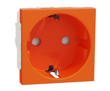 Prize Unica - Priza schuko 2M protectie copii Schneider Noua Unica oranj NU303761