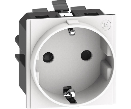 Prize si intrerupatoare - Priza schuko borne automate 2M Living Now Bticino alb KW4141A