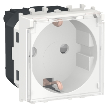 Prize Easy Styl - Priza schuko cu capac protectie copii Schneider Easy Styl alb LMR5310001