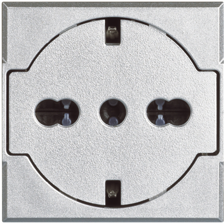 Prize Axolute - Priza schuko plata 2M Axolute Bticino aluminiu HC4140/16F