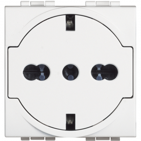 Prize Living Light - Priza schuko plata Living Light Bticino 2M alb N4140/16F