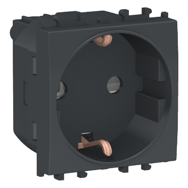 Prize Easy Styl - Priza schuko protectie copii Schneider Easy Styl negru LMR5210003