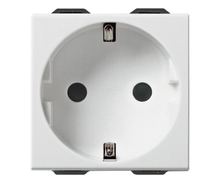 Prize Neve - Priza schuko standard german 2M Vimar Neve alb 09208