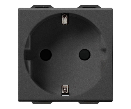 Prize Neve - Priza schuko standard german 2M Vimar Neve carbon matt 09208.CM