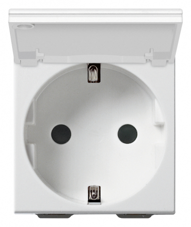 Prize Neve - Priza schuko standard german cu capac 2M Vimar Neve alb 09208.C