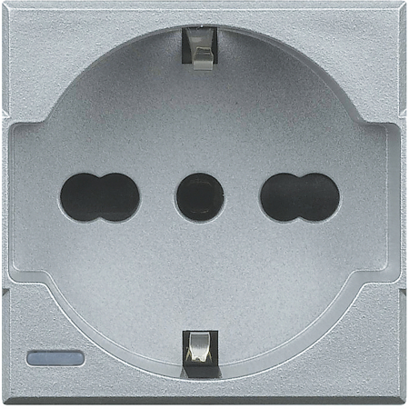 Prize Axolute - Priza schuko standard german italian 2M Axolute Bticino aluminiu HC4140/16
