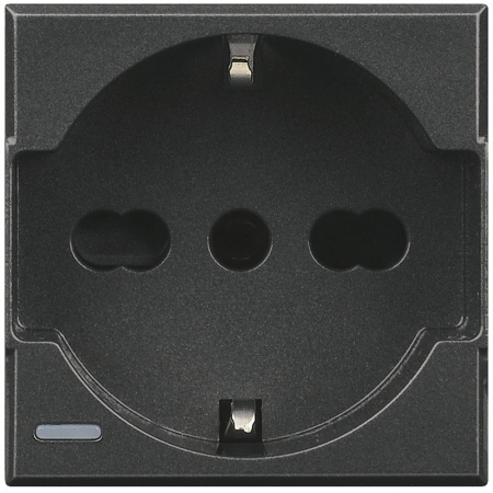 Bticino Axolute - Priza schuko standard german italian 2M Axolute Bticino antracit HS4140/16
