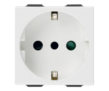 Prize Neve - Priza schuko standard german-italian 2M Vimar Neve alb 09209